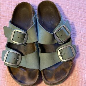 Birkenstock light green big Buckle Sandals